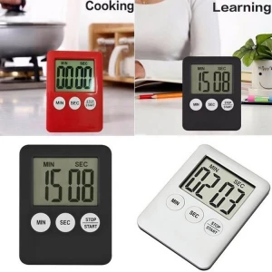 Ultra Slim Kitchen Timer Thin Small Digital Mini Cooking Timer with Alarm and Magnet Back for Cooking Baking Sports Nap Games