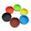 Unbreakable Crash Resistant Round Silicone Ashtray With Custom Logo for Home And Office Smoking