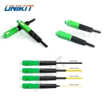 UNIKIT Factory Price Fiber Optical Equipment  ESC925T 100 PCS/Lot SC APC Fiber Optic Quick Connector Pre-embedded Fast Connector