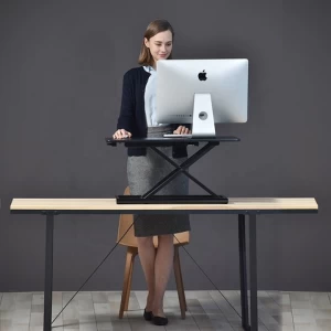 UPERGO Standing Desk Riser Monitor Height Adjustable Foldable Aluminum Made Infinitely Sit to Stand Computer Desk