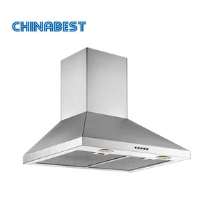 US popular stainless steel pyramid wall mounted range hood