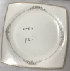 Vajilla De Porcelana Wholesale Square Black Dinner Plates