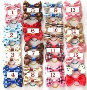 Variety Of Options Christmas Pet Hair Accessories Hair Clip Dog Polyester Bow Cat Hair Accessories For Puppy