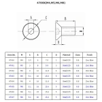 Various types of hexagon countersunk head screw for semiconductor