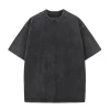 vintage style oversized acid wash streetwear distressed t-shirts 100% cotton plus size mens t shirts
