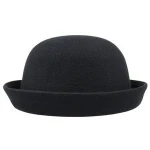 Vintage Women Trendy Fedora Hat Wholesale Quality Wool Bowler Hats