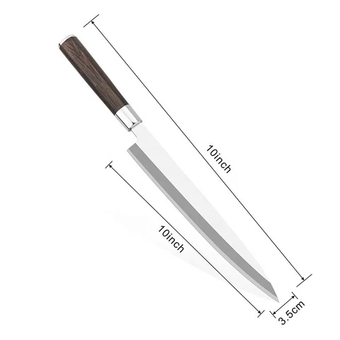 Walnut handle stainless steel  kitchen slicing carving knife