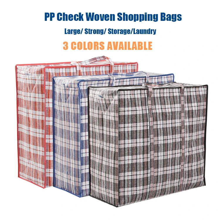 Waterproof Custom Large Capacity China Jumbo Storage Laundry Shopping Reusable Recycle PP Woven Bags with Zipper