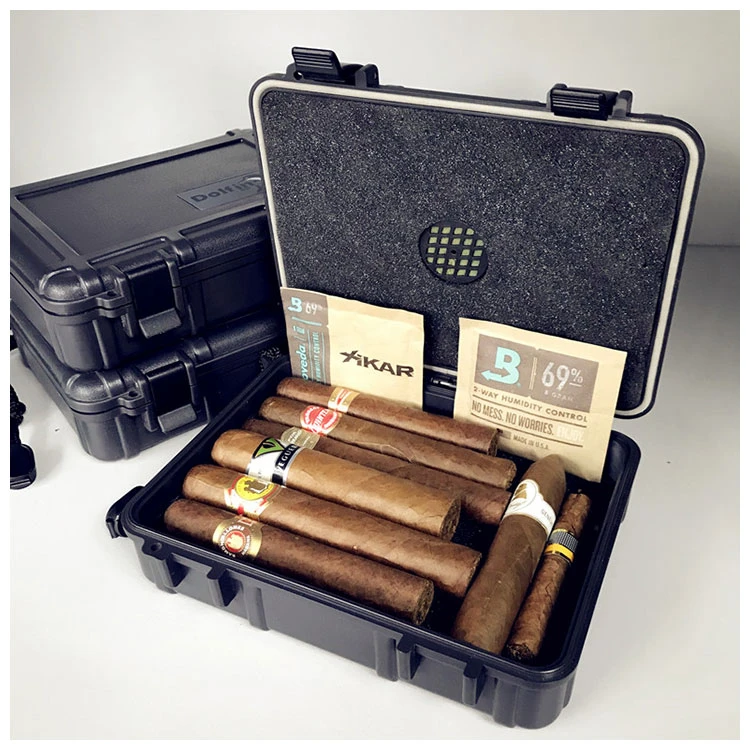 Waterproof High-end OEM commercial Humidor Travel Hinged Cigar Box