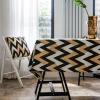 Waterproof picnic home geometric ramie cotton fabric table cover striped black table cloth