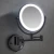 Import Waybom Antique Bronze Operated Hotel LED Lighted Wall Mount Vanity Makeup Mirror from China