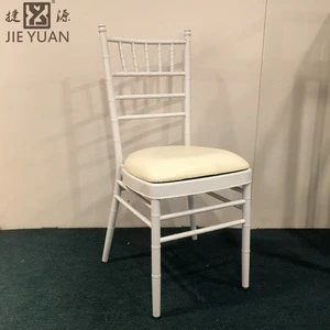 White Aluminum Hotel Furniture Banquet Dining Room Chair Wedding Chair