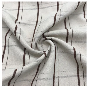 white check brushed polyester rayon plaid fabric for suit trousers skirt