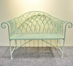 white metal wrought iron garden outside gazebo slate Patio Benches
