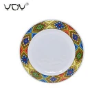 white porcelain painting eritrean ethiopian art dishes plates ceramic