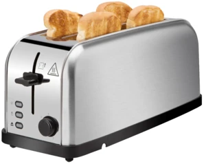 Wholesale Stainless Steel 4 Slices Toaster Automatic 1500W Household Breakfast Maker Bread Toaster