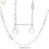 Wholesale 925 Natural Silver  Paperclip 22 Inches Chain