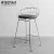 Import Wholesale armless luxury gold stainless steel industrial metal wire side high bar stool with fabric cushion for club event from China