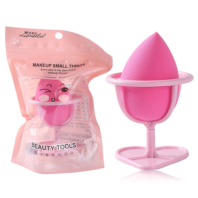 Wholesale Beauty Makeup Tools Cosmetic Puff Latex Free Water Droplets Blender Make Up Sponge With Holder