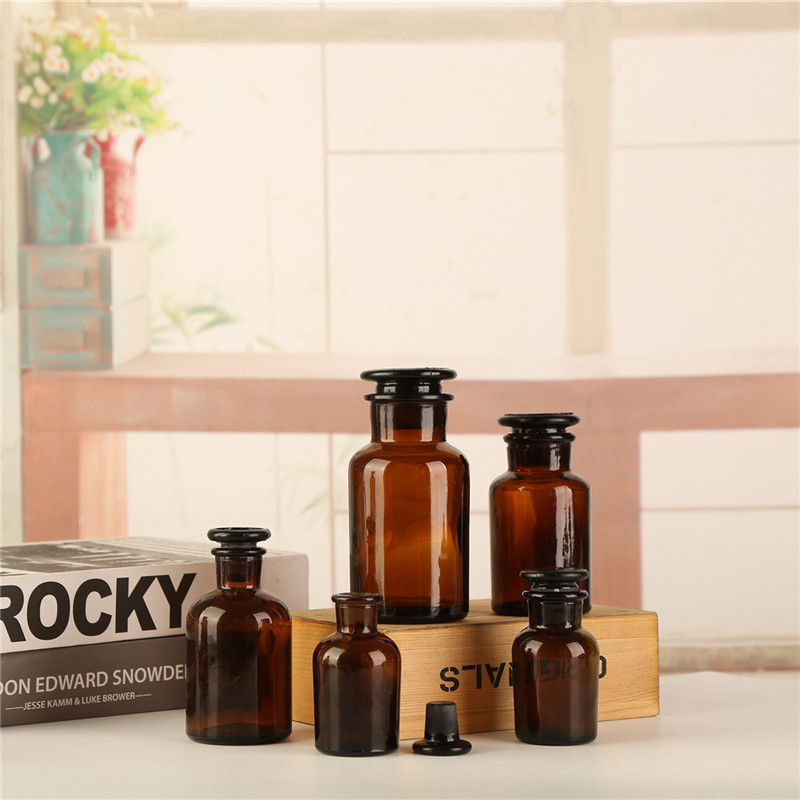 Buy Wholesale Clear Amber Glass Apothecary Bottle Pharmacy Reagent ...