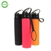 wholesale custom bpa free foldable sport drink collapsible Silicone water bottles with custom logo