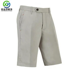 Wholesale custom soild summer quick dry knee-lenght mens golf shorts
