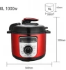 Wholesale intelligent black aluminum stainless steel 220V 1000wt manual unitech electric pressure cooker