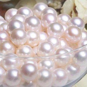 Wholesale Loose Round aaa Grade Natural Pearl Chinese Cultured No Hole Freshwater Pearls
