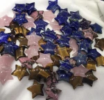 Wholesale Natural White Crystal Moon Hand Carved Amethyst Crystal Quartz Star Craft For Gift
