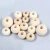 Import wholesale natural wood color big large hole wooden beads in bulk round wood beads for jewelry making from China