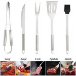 Wholesale outdoor portable 5pcs stainless steel bbq tools set / BBQ Grill Accessories Tool Set With case bag