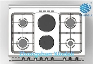 Wholesale popular 4 gas burner +2 hotplate electric cooker 110V 36 900mm standing electric cooker with oven