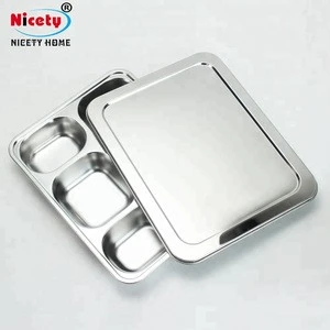 wholesale price compartment price dinner plate/ service plate/food tray with lid