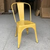 Wholesale stackable dining chair, restaurant chair steel iron metal chair, restaurant cafe chair