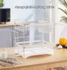 Wholesale Stainless Steel Kitchen Plate and Dish Holder Storage Rack with Drain Tube