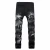 Import Wholesale Straight Designer Print Pattern Trousers Denim Pants Black Men Fashion Jeans from China