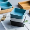 Wholesale tableware colorful square restaurant ceramic tapas serving dishes