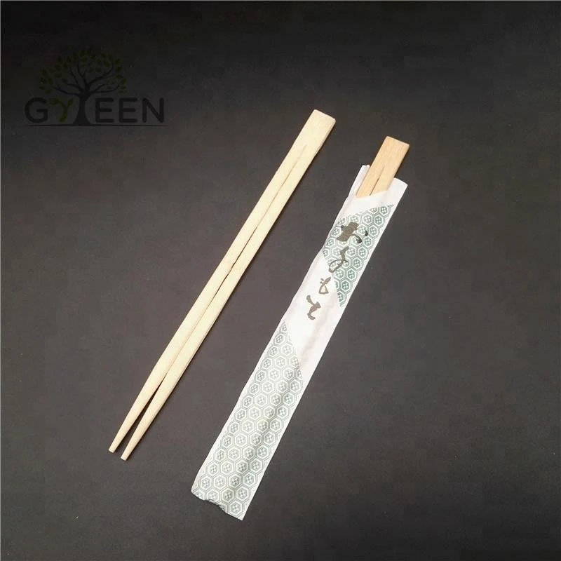 Wholesale top quality Japanese disposable bamboo chopsticks in individual paper sleeve