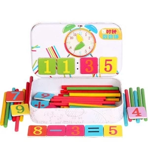 Wholesale Wooden  Magnetic Mathematics Puzzle Early Learning Educational Toy Magetic Toy