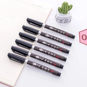Wholesales 3 Sizes Black Brush Marker Calligraphy Pen With Soft Rubber Tip