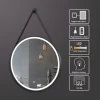 Wholesales Defogger Touch Screen Backlit  Bathroom Mirror Living Room Led Light Round Smart Wall Mirror