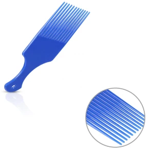 Wide Teeth Brush Pick Comb Fork Hairbrush Insert Hair Pick Comb Plastic Gear Comb For Curly Afro Hair Styling Tools