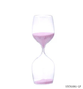 Wine glass shape glass timer 30mins 45 mins sand timer  for kitchen living room office desk bedroom party festival  coffee table