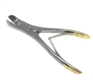 Wire Cutter Double Action Straight Orthopedic Instruments / Tungston Carbide Tip Jaw Veterinary Special Tools