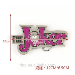 women belt metal cowboy designer THE JOKER pink logo DIY fashion belt