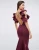 Import Women carpet ruffled cold shoulder prom maxi evening dress from China