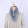 Women Real Rex Rabbit Fur Scarf Full Pelt Girls Natural Fur Snood Scarves Winter Warm Neckchief Wraps Lovely Clip