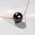 Import Womens 18K Pure Yellow Gold Chain Necklace with 9-10mm Natural Tahitian Pearl Wholesale Free Shipping from China