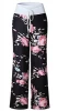 WomenS Printed Floral Casual Pajama Pants Drawstring Cotton Lounge Pants Wide Leg