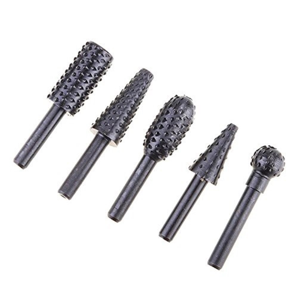 Wood Carving File Rasp Drill Bits 1/4&quot;(6.3mm) Shank Electrical Tools Woodworking Rasp Embossed Grinding Hmbossed Grinding Head